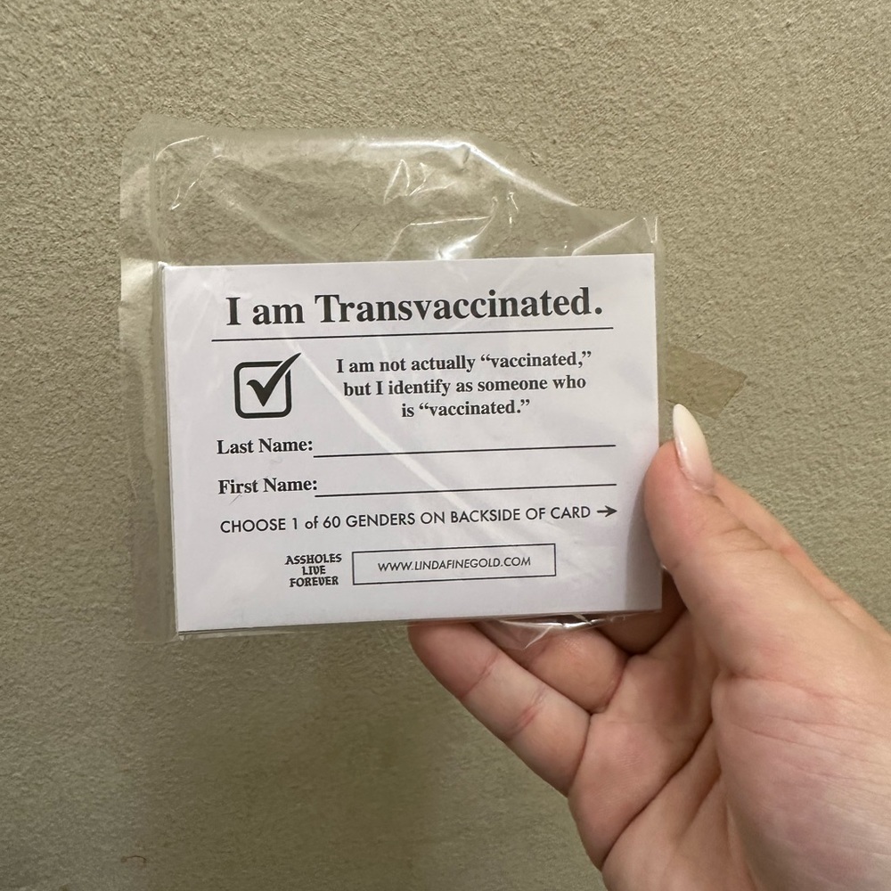 Linda Finegold/ALF Fake Vax Card